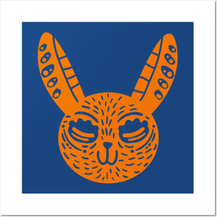 Colorful Alebrije Rabbit Head Posters and Art